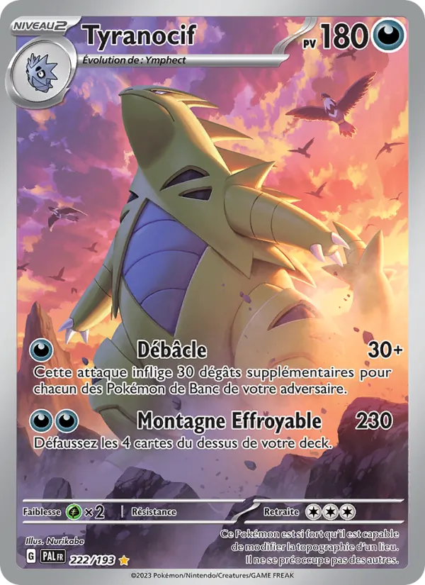 Carte Pokémon Tyranocif de l'extension Évolutions à Paldea