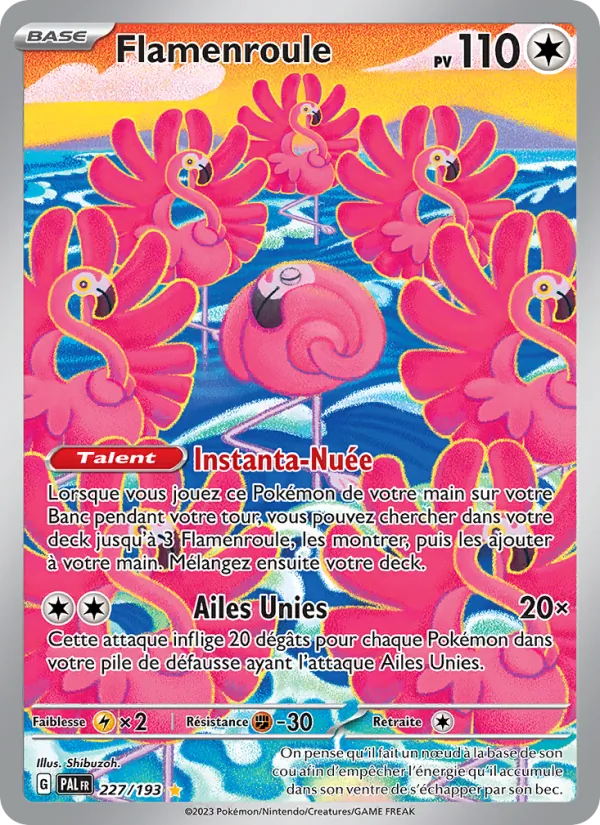 Carte Pokémon Flamenroule de l'extension Évolutions à Paldea
