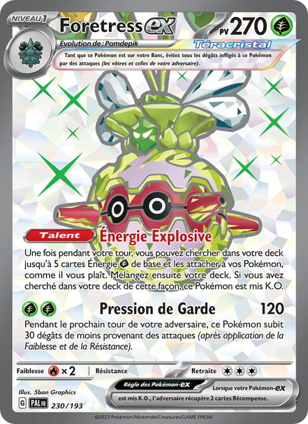 Carte Pokémon Foretress-ex de l'extension Évolutions à Paldea