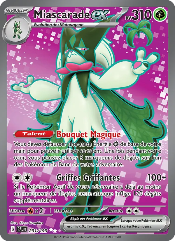 Carte Pokémon Miascarade-ex de l'extension Évolutions à Paldea