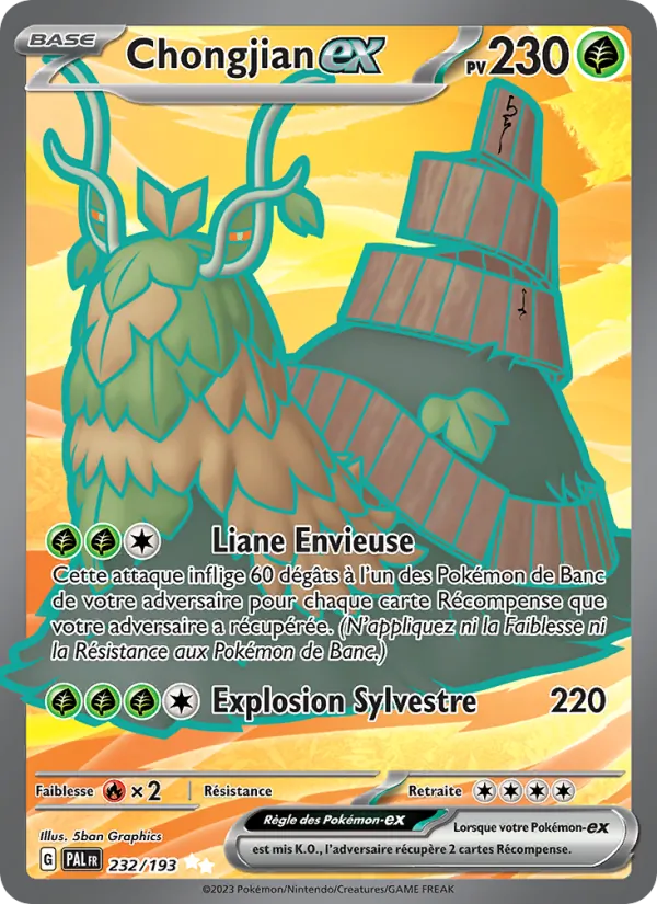 Carte Pokémon Chongjian-ex de l'extension Évolutions à Paldea