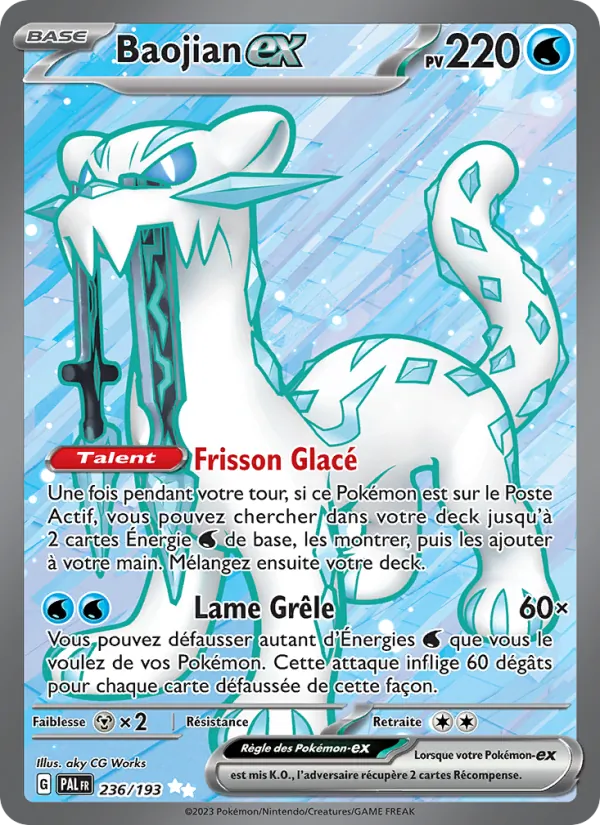 Carte Pokémon Baojian-ex de l'extension Évolutions à Paldea