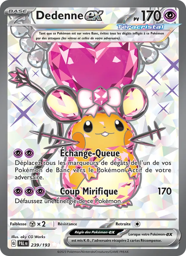 Carte Pokémon Dedenne-ex de l'extension Évolutions à Paldea