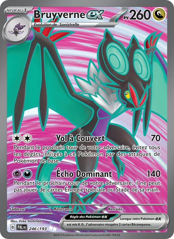 Carte Pokémon Bruyverne-ex de l'extension Évolutions à Paldea