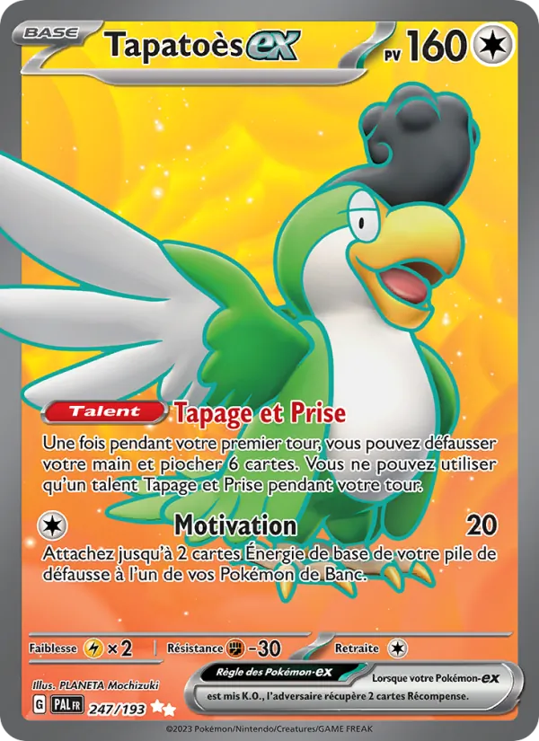Carte Pokémon Tapatoès-ex de l'extension Évolutions à Paldea