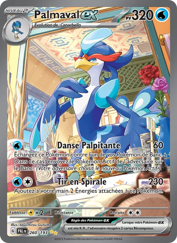 Carte Pokémon Palmaval-ex de l'extension Évolutions à Paldea