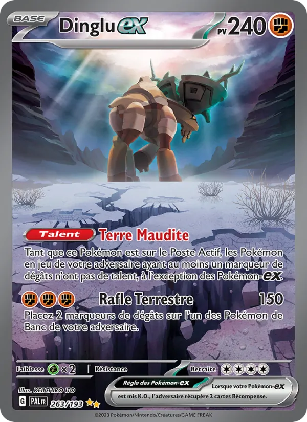 Carte Pokémon Dinglu-ex de l'extension Évolutions à Paldea