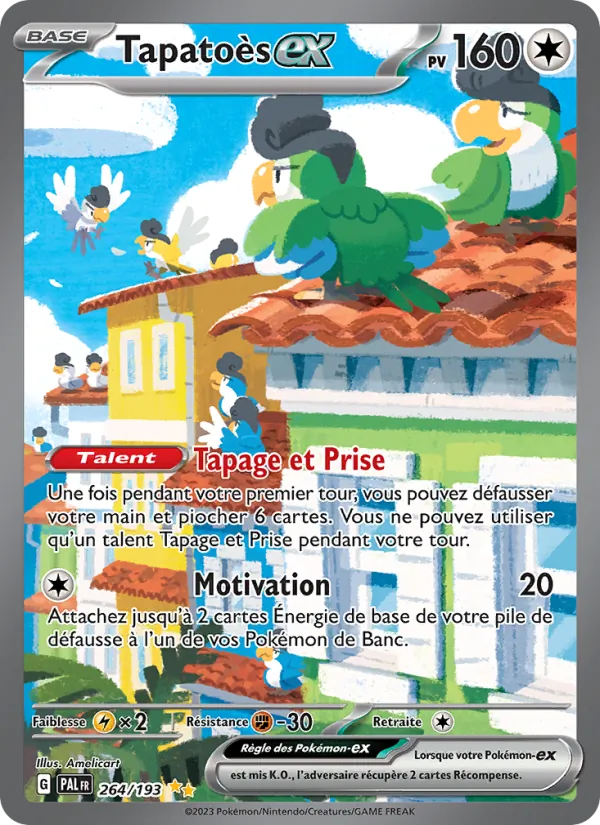 Carte Pokémon Tapatoès-ex de l'extension Évolutions à Paldea