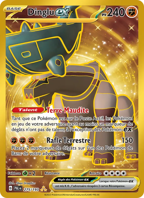 Carte Pokémon Dinglu-ex de l'extension Évolutions à Paldea