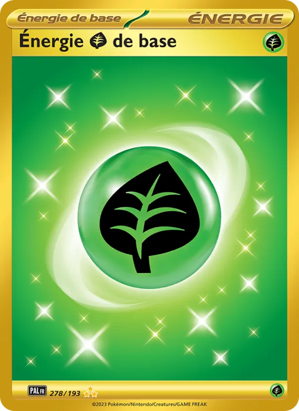 Carte Pokémon Énergie Grass de base de l'extension Évolutions à Paldea