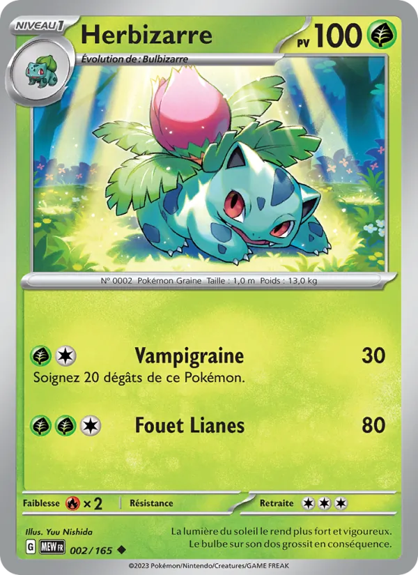 Carte Pokémon Herbizarre de l'extension 151