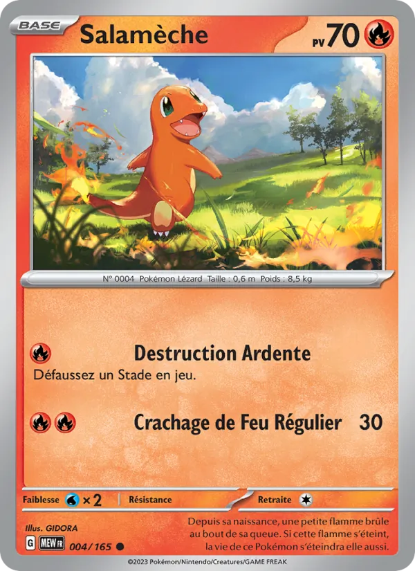 Carte Pokémon Salamèche de l'extension 151