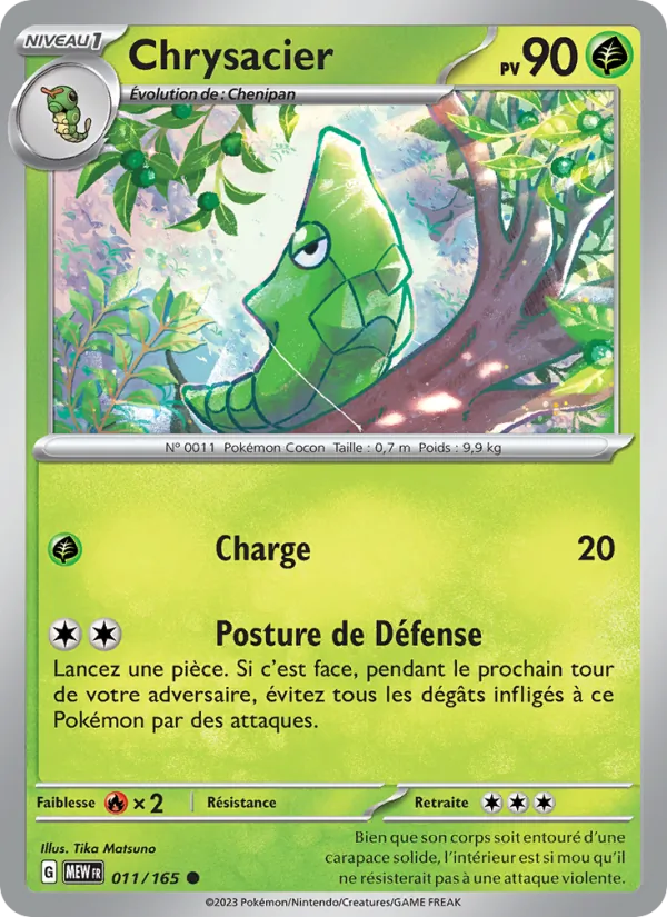 Carte Pokémon Chrysacier de l'extension 151