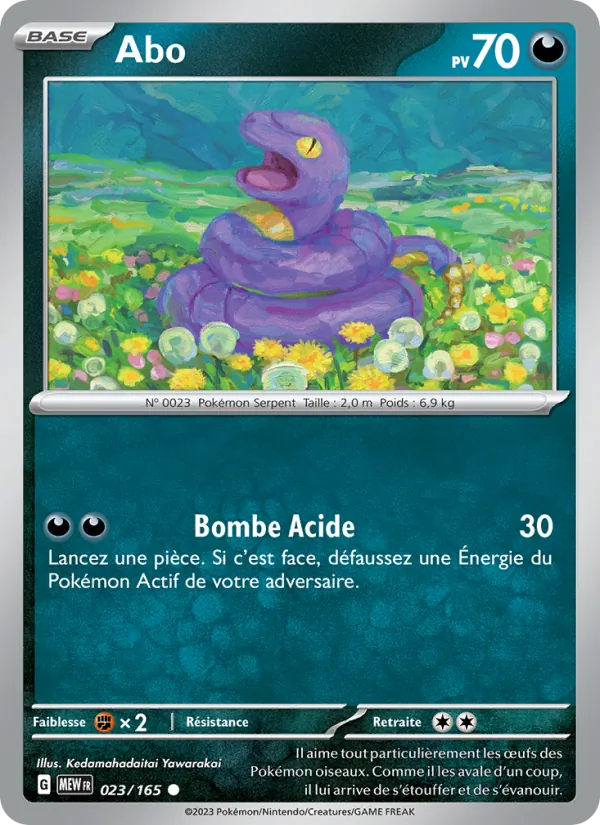 Carte Pokémon Abo de l'extension 151
