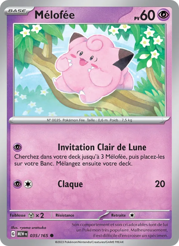 Carte Pokémon Mélofée de l'extension 151