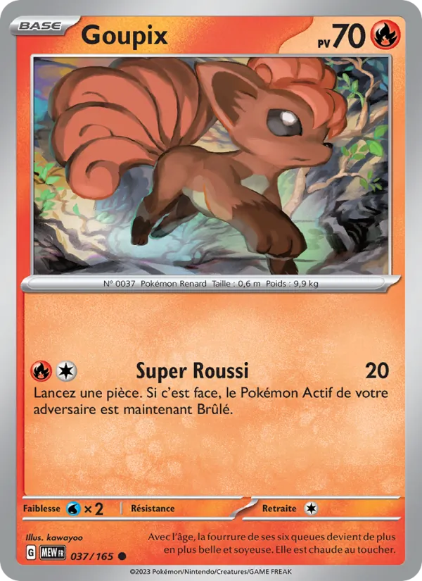 Carte Pokémon Goupix de l'extension 151