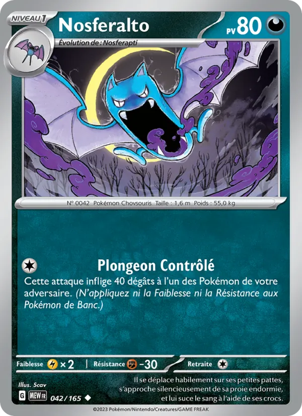 Carte Pokémon Nosferalto de l'extension 151