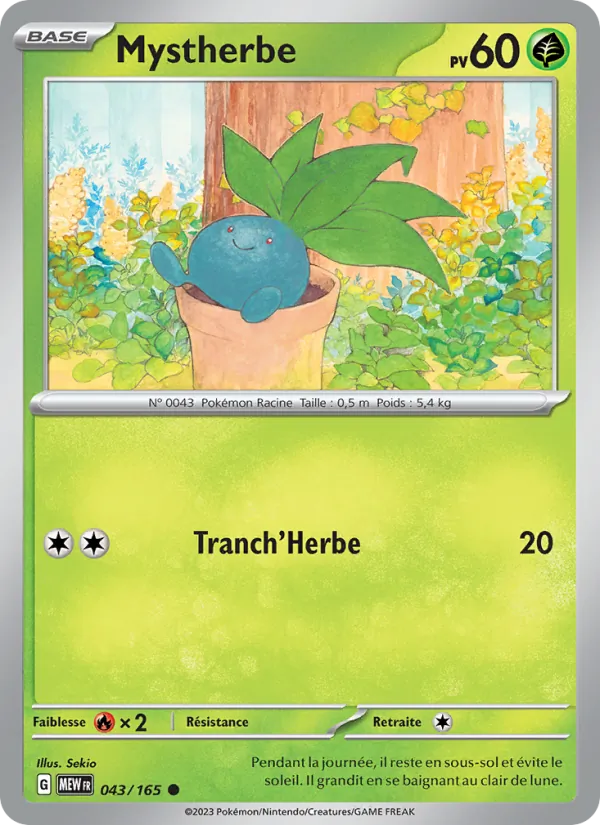 Carte Pokémon Mystherbe de l'extension 151