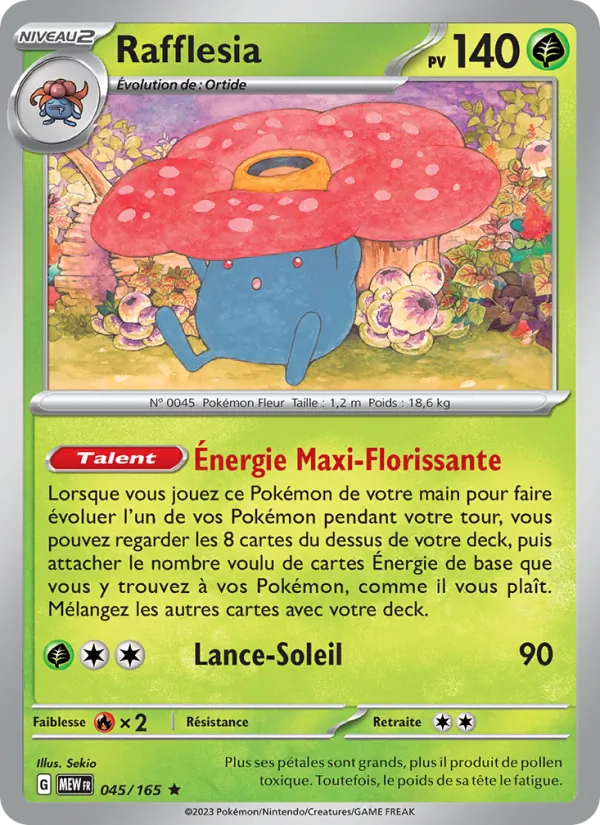 Carte Pokémon Rafflesia de l'extension 151