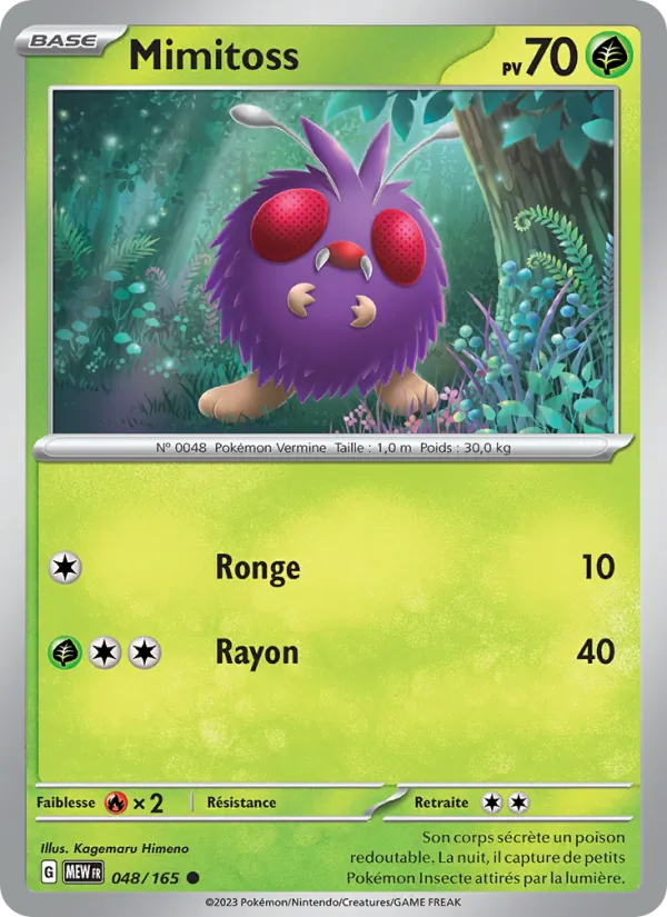 Carte Pokémon Mimitoss de l'extension 151