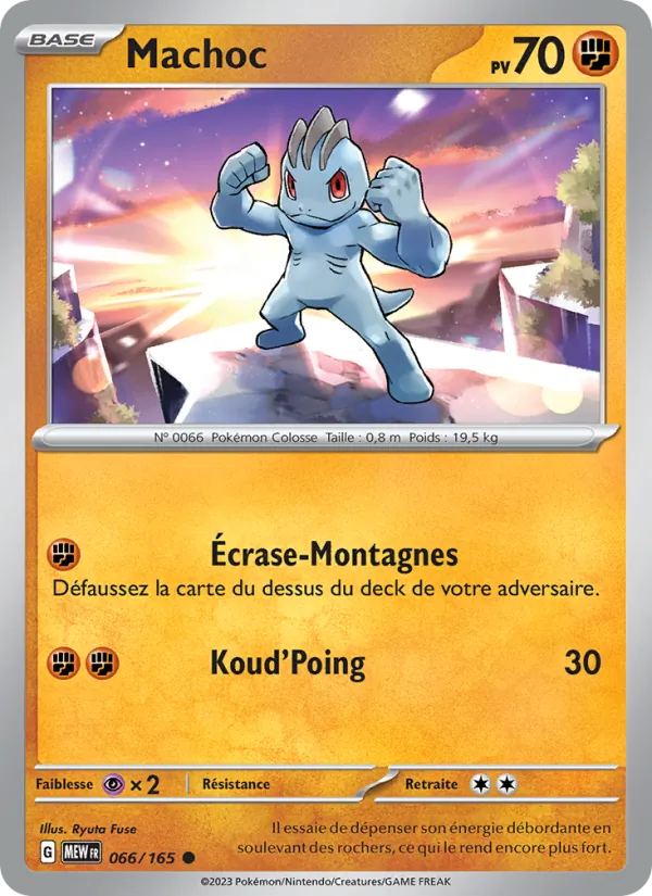 Carte Pokémon Machoc de l'extension 151