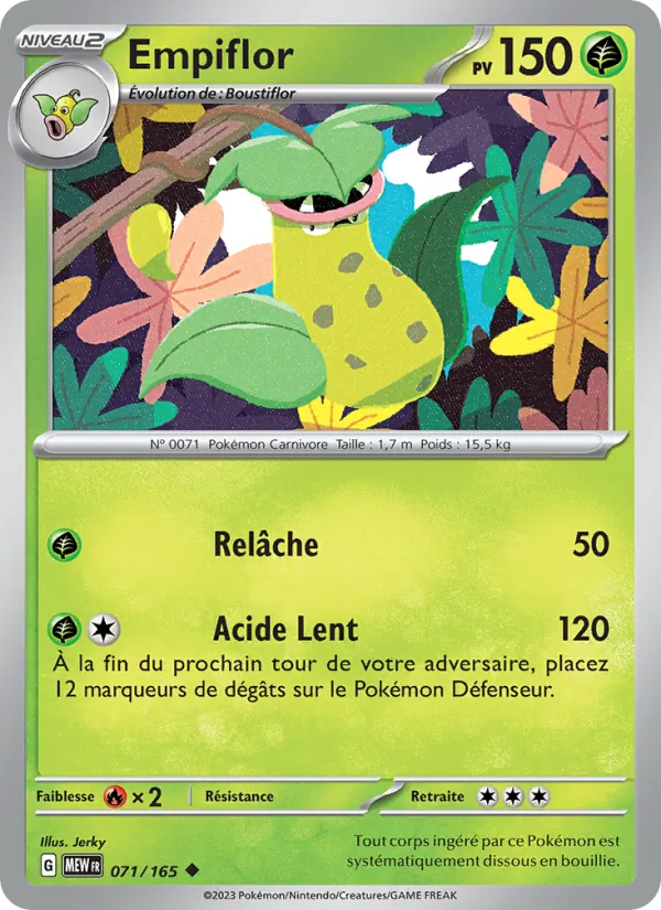 Carte Pokémon Empiflor de l'extension 151
