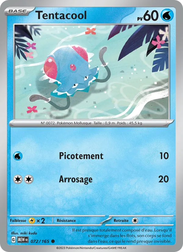 Carte Pokémon Tentacool de l'extension 151