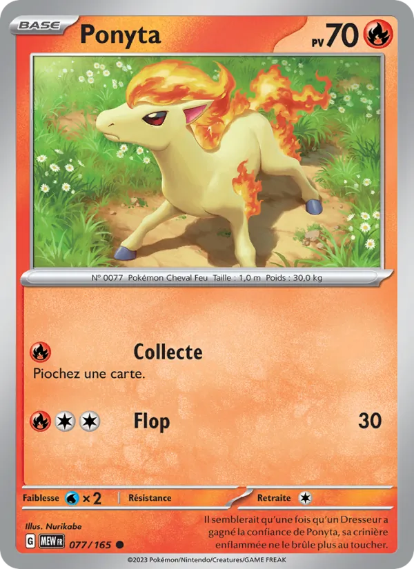 Carte Pokémon Ponyta de l'extension 151