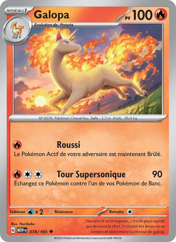 Carte Pokémon Galopa de l'extension 151