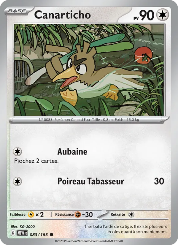 Carte Pokémon Canarticho de l'extension 151