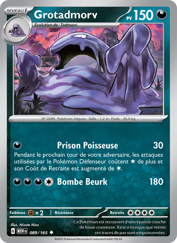 Carte Pokémon Grotadmorv de l'extension 151