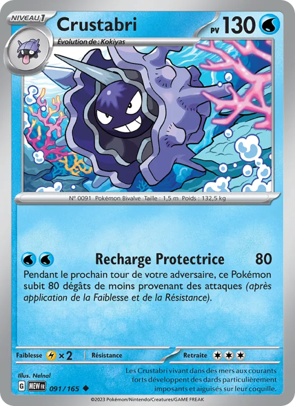 Carte Pokémon Crustabri de l'extension 151