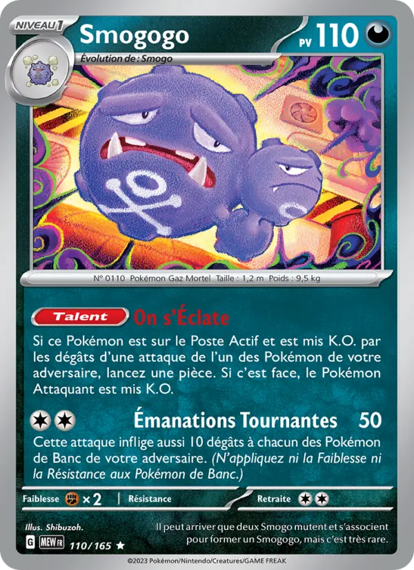 Carte Pokémon Smogogo de l'extension 151