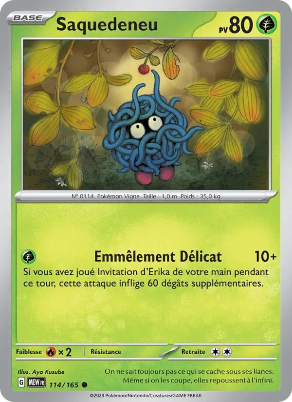 Carte Pokémon Saquedeneu de l'extension 151