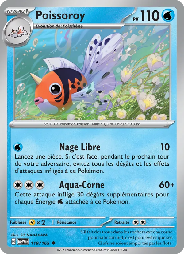 Carte Pokémon Poissoroy de l'extension 151