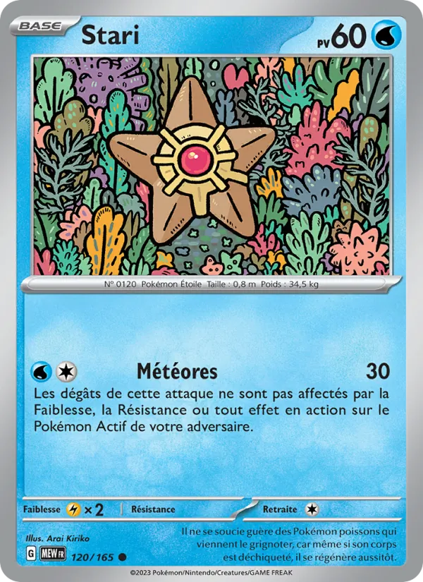 Carte Pokémon Stari de l'extension 151