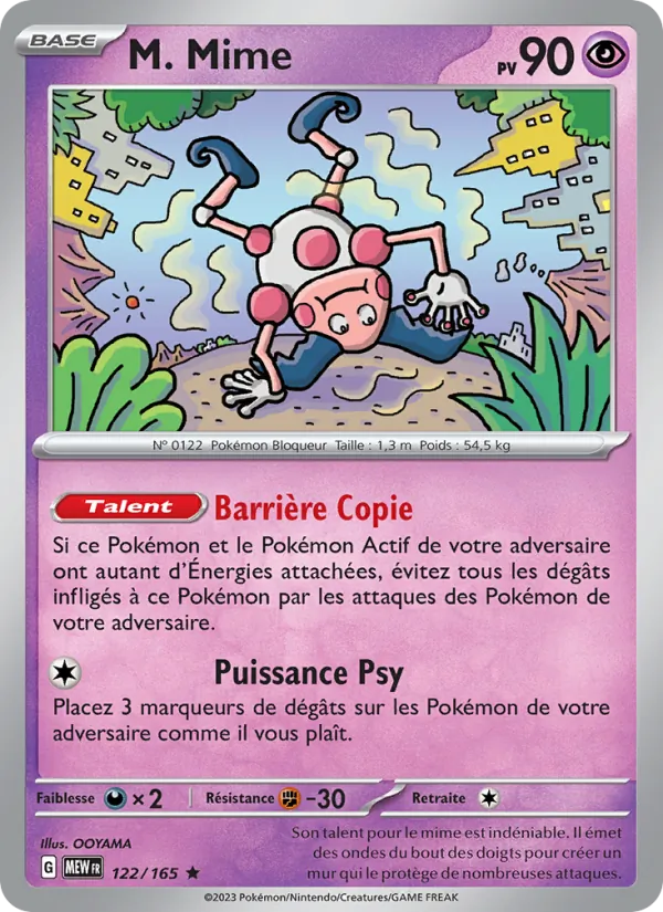 Carte Pokémon M. Mime de l'extension 151