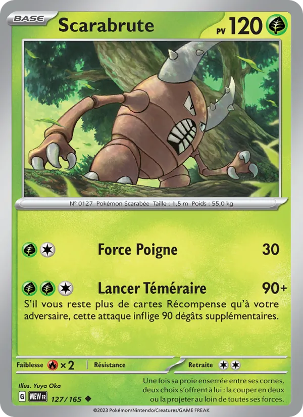 Carte Pokémon Scarabrute de l'extension 151