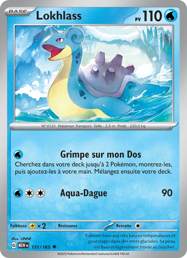 Carte Pokémon Lokhlass de l'extension 151