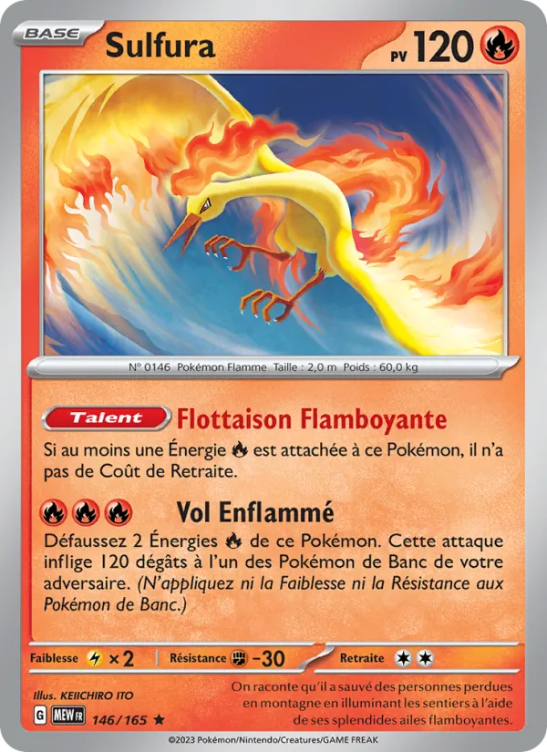 Carte Pokémon Sulfura de l'extension 151