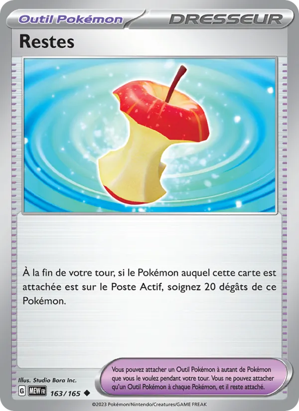 Carte Pokémon Restes de l'extension 151