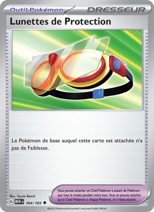 Carte Pokémon Lunettes de Protection de l'extension 151