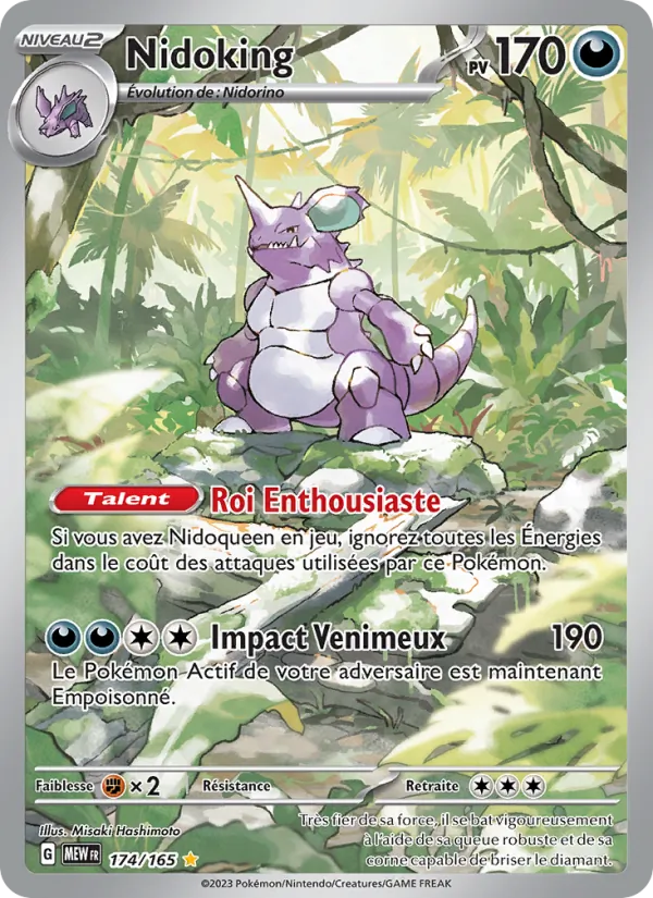 Carte Pokémon Nidoking de l'extension 151