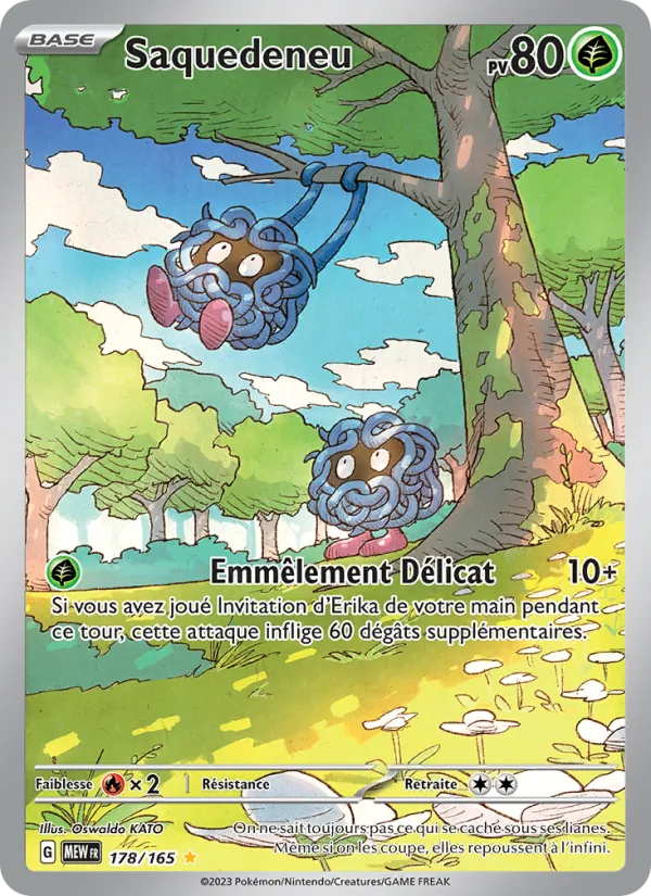 Carte Pokémon Saquedeneu de l'extension 151