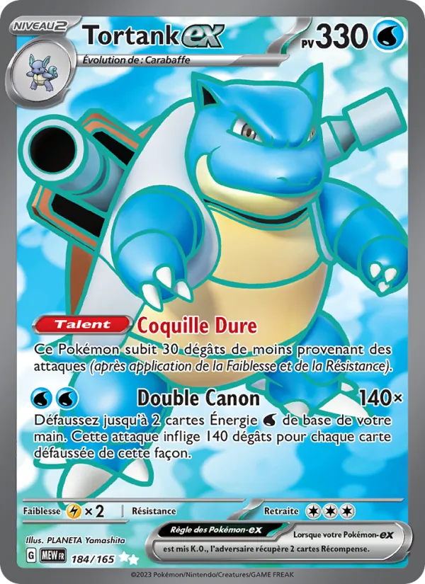 Carte Pokémon Tortank-ex de l'extension 151