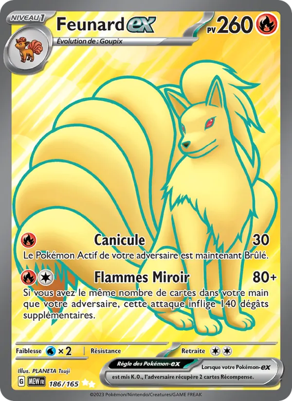 Carte Pokémon Feunard-ex de l'extension 151