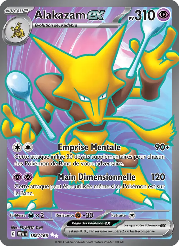Carte Pokémon Alakazam-ex de l'extension 151
