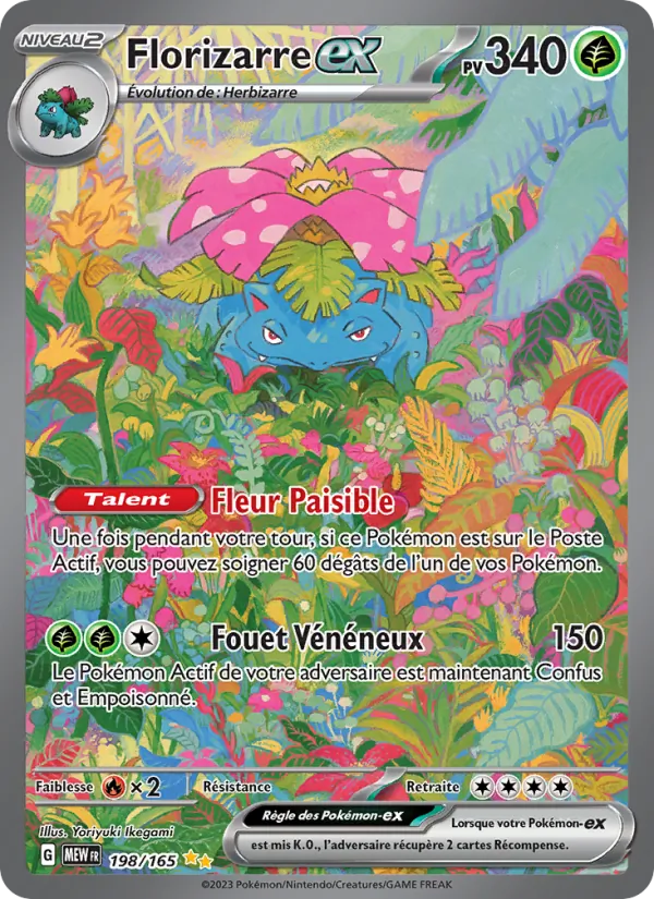 Carte Pokémon Florizarre-ex de l'extension 151