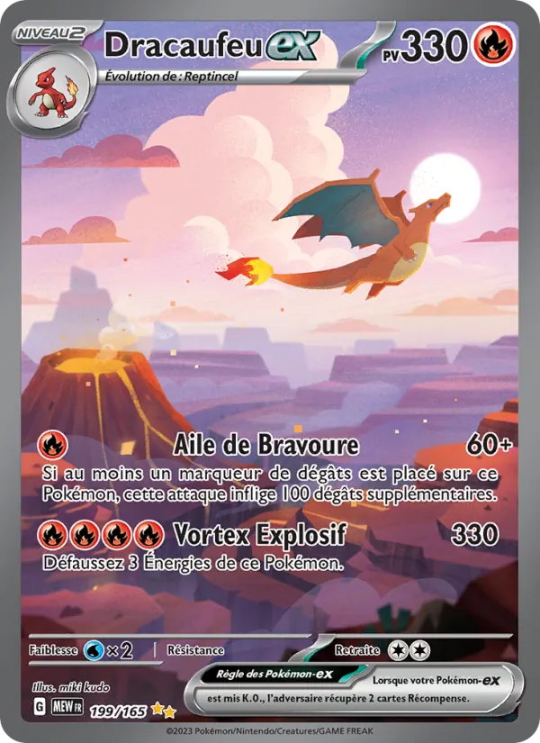 Carte Pokémon Dracaufeu-ex de l'extension 151