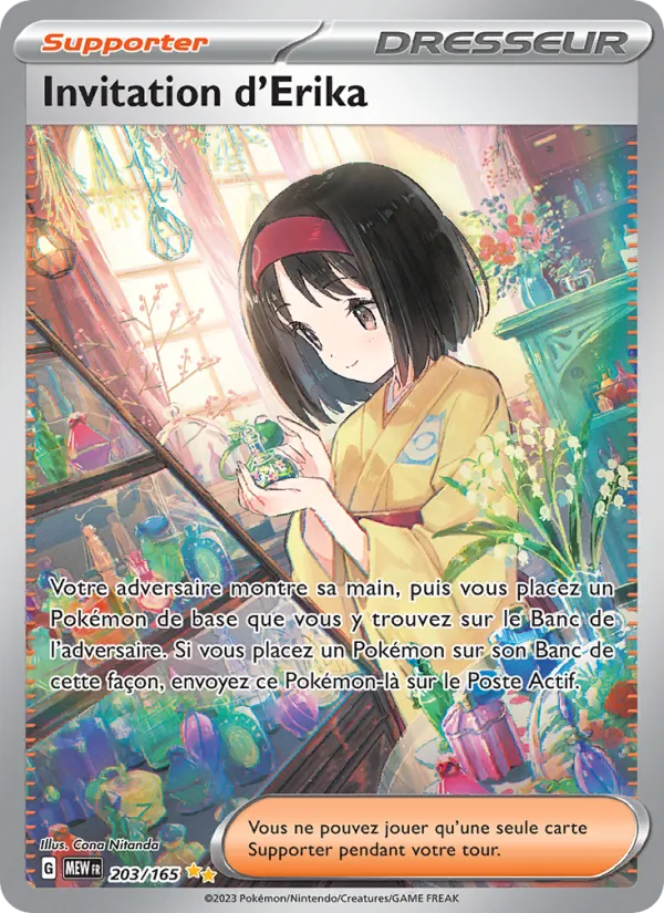 Carte Pokémon Invitation d'Erika de l'extension 151